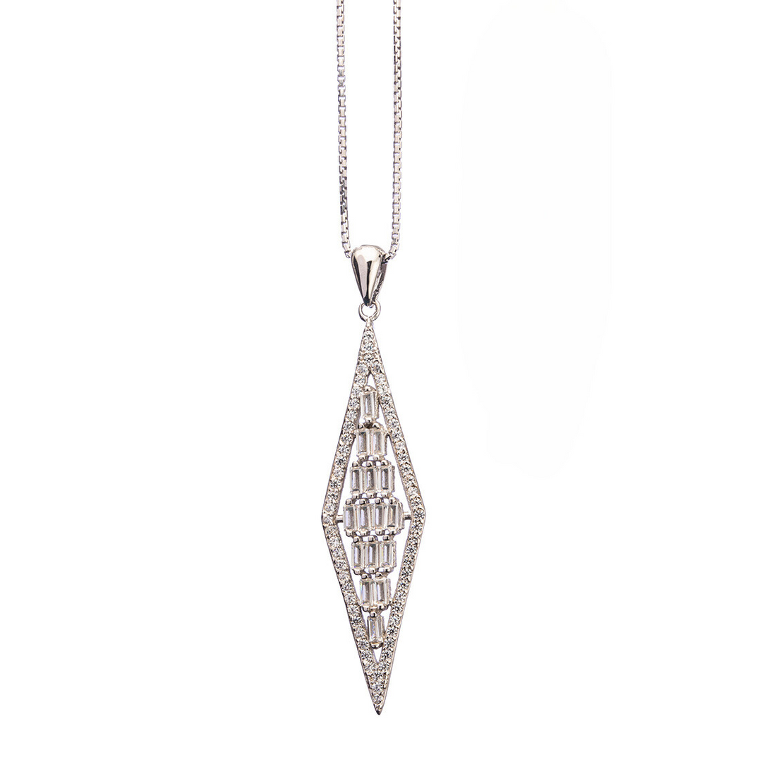 Diamond Baguette Necklace