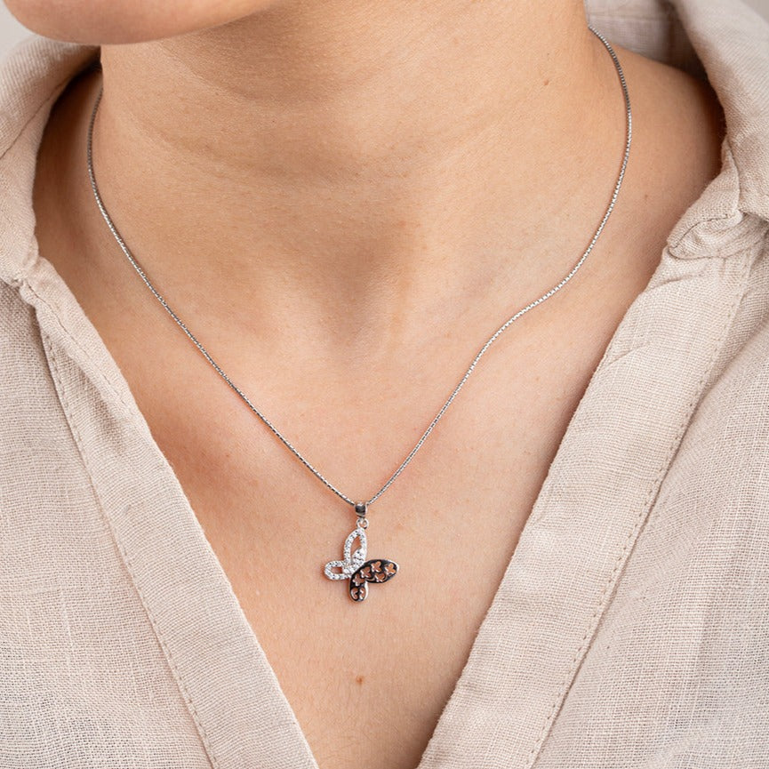 Perky Butterfly Necklace