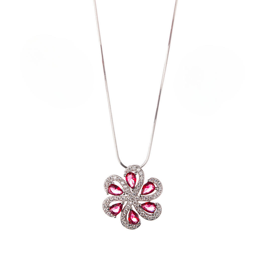 Floral Zircon Necklace