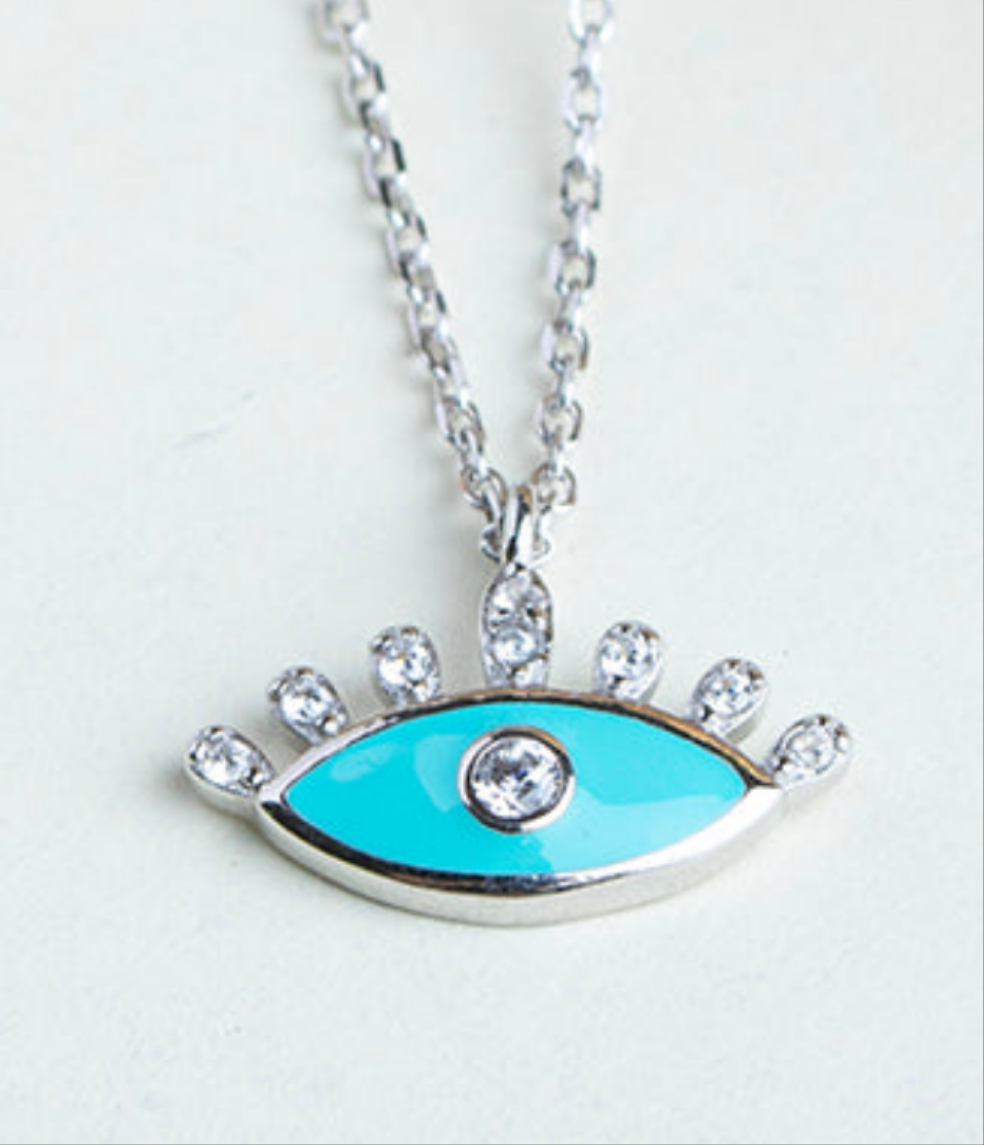 Persian Enamel Evil Eye Necklace