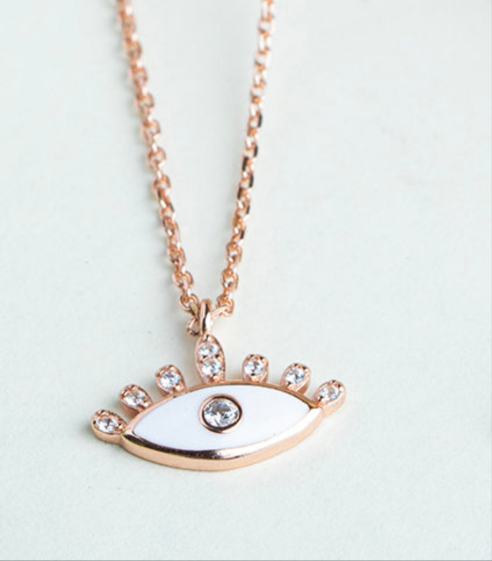 Persian Enamel Evil Eye Necklace