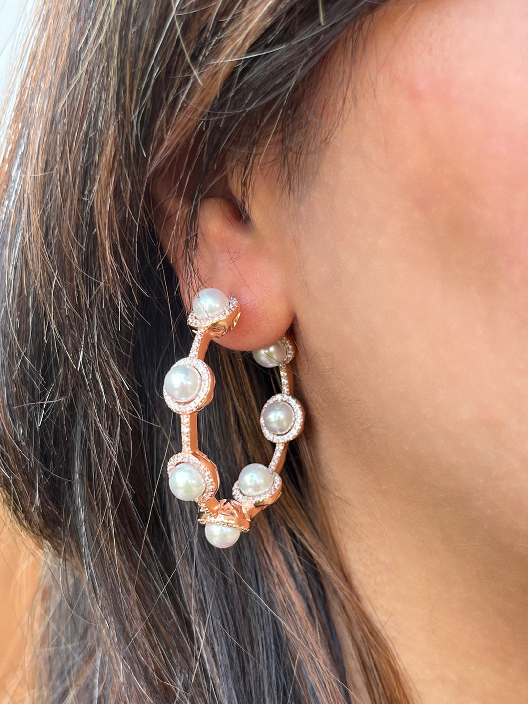 Mili Pearl Hoops