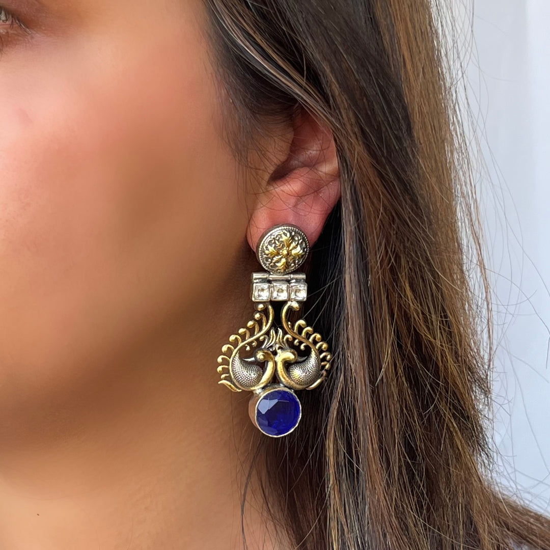 Peacock Tribal Earrings