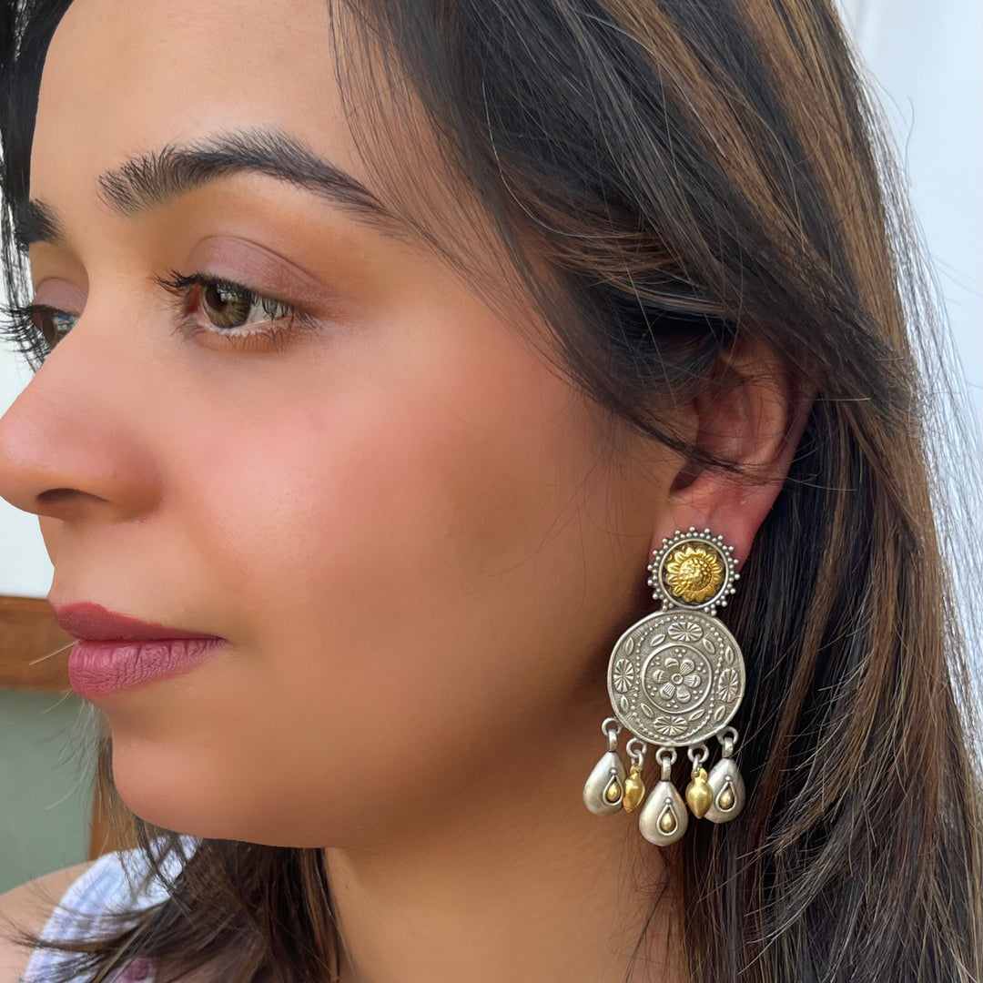 Rustic Token Earrings