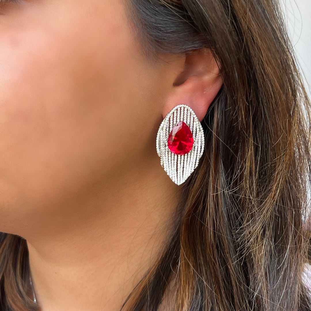 Crimson Foliage Earrings