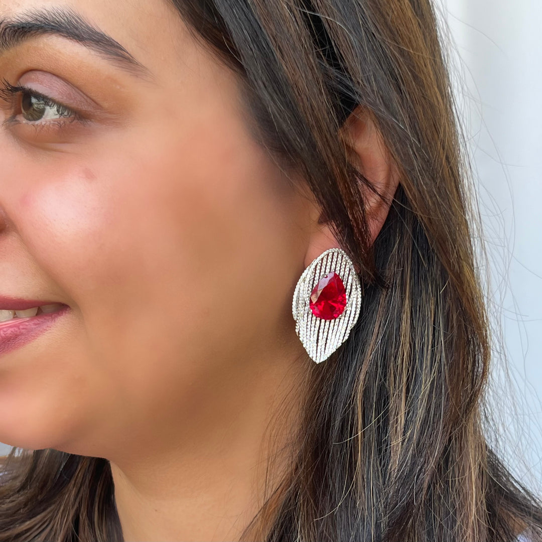 Crimson Foliage Earrings