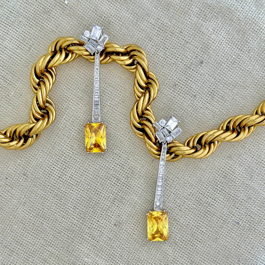 Sunlit Citrine Elegance Earings