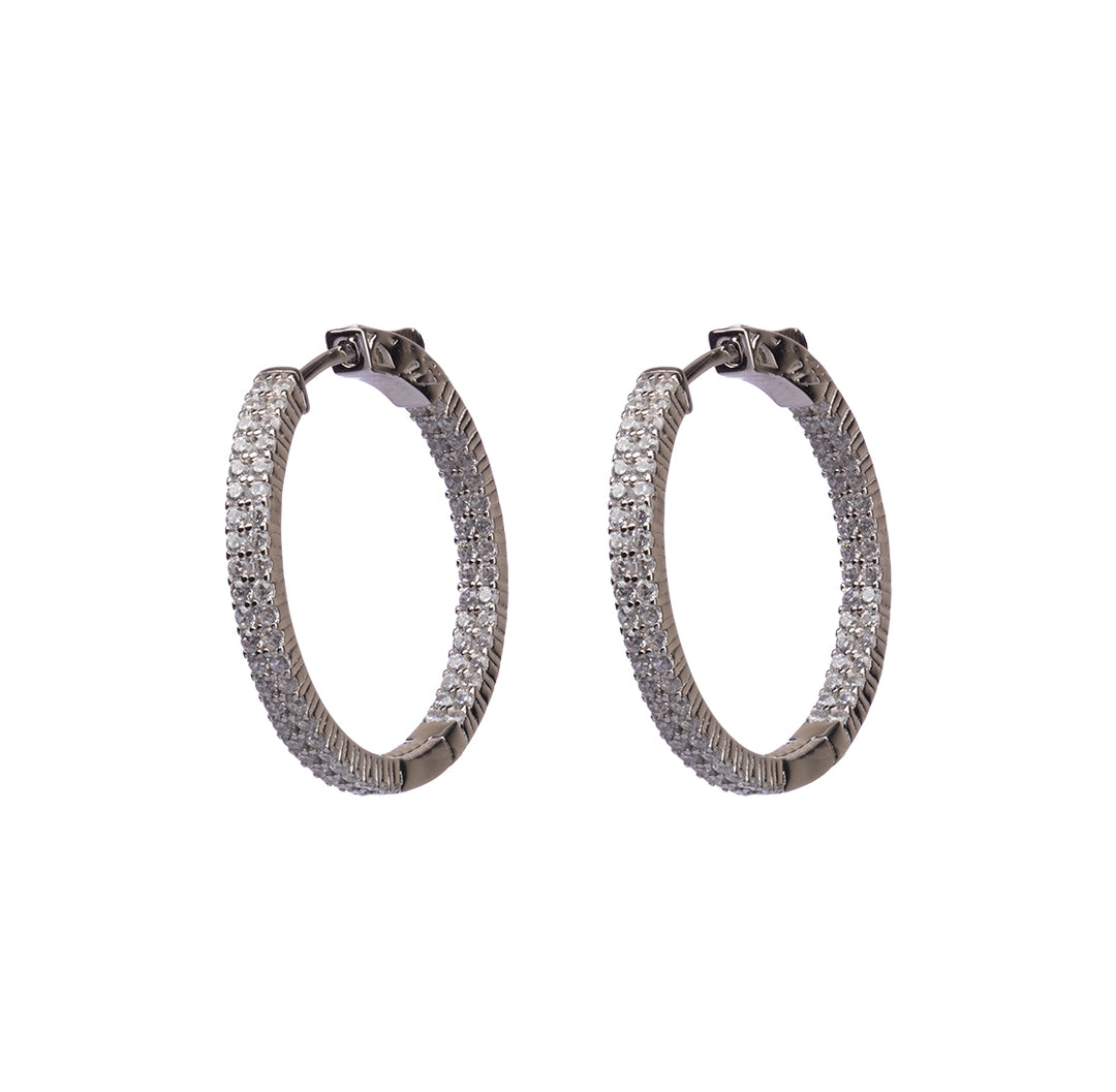 Dual studded hoops